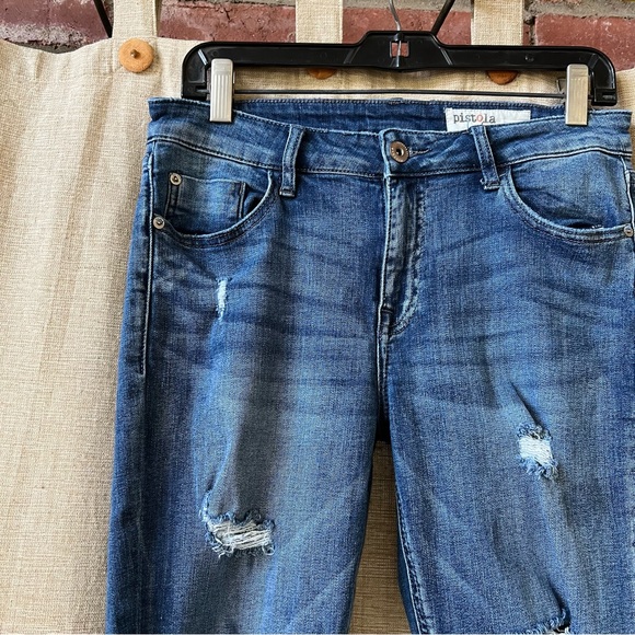 Pistola distressed jeans zipper hems 30 x 26” ankle - Picture 3 of 9